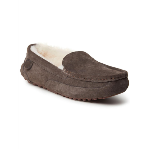 Fireside by Dearfoams womens leather australian shearling lined moccasin slippers