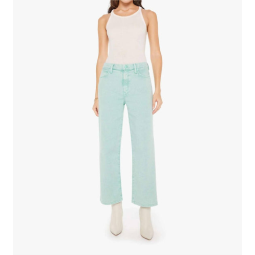 Mother the dodger ankle pants in neptune green