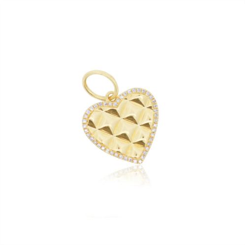 The Lovery studded gold heart halo charm