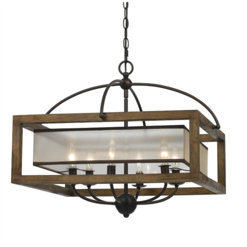 Cal Lighting 60w x 6 square chandelier