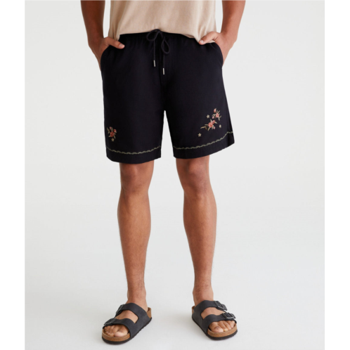 Aeropostale embroidered floral linen shorts 7