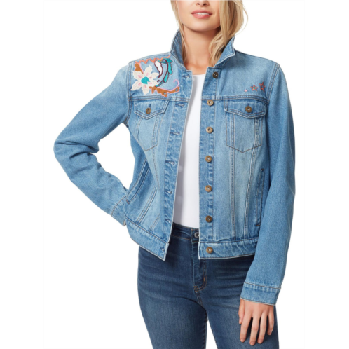 Jessica Simpson reagan womens relaxed distressed denim jacket