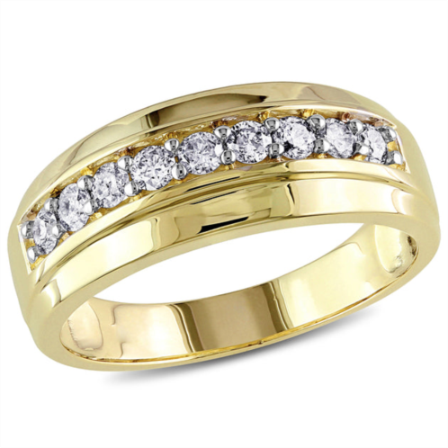 Mimi & Max mens 1/2ct tw diamond wedding band in 10k yellow gold