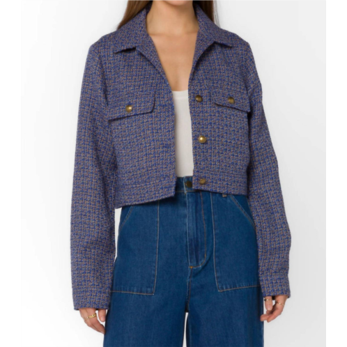 Velvet Heart mateo tweed jacket in blue tan