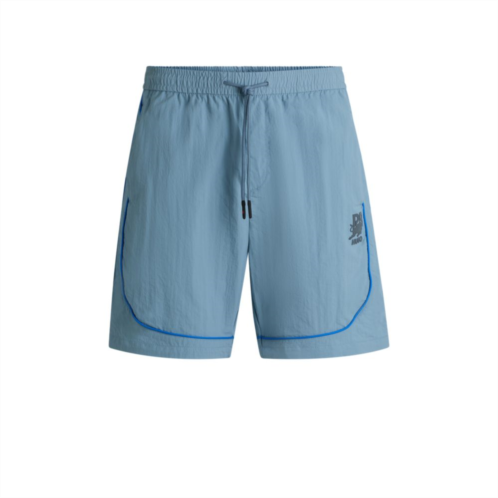HUGO x rb drawstring shorts with piping details