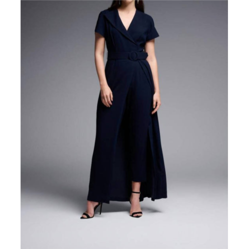 Joseph Ribkoff wrap front jumpsuit in navy