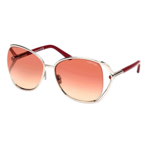 Tom Ford womens 62 mm shiny palladium sunglasses