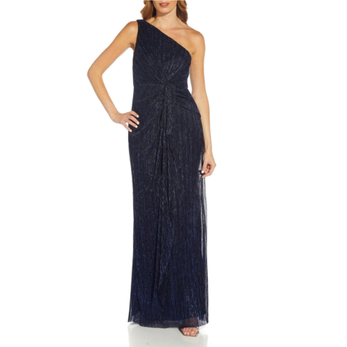 Adrianna Papell stardust womens metallic long evening dress