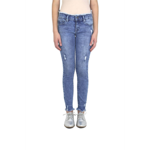 Tractr girls distressed high rise jeans in mile high rise ankle