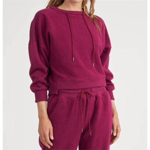 THRIVE SOCIETE crew neck sweatshirt in sangria