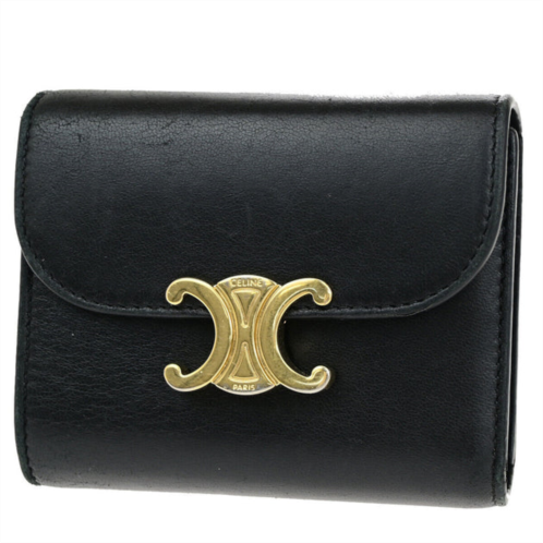 Celine triomphe leather wallet (pre-owned)