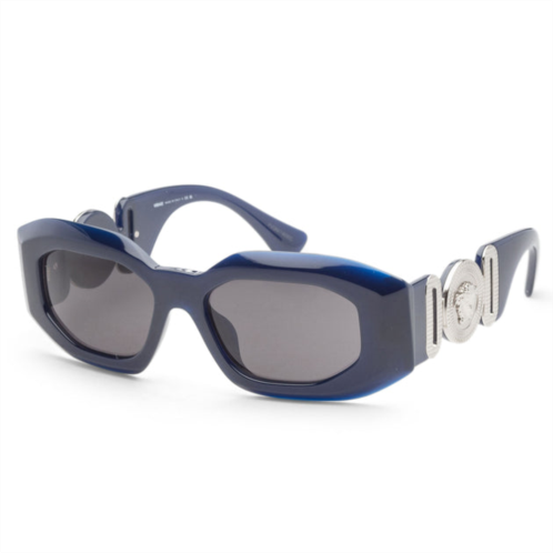 Versace mens 54mm transparent blue sunglasses