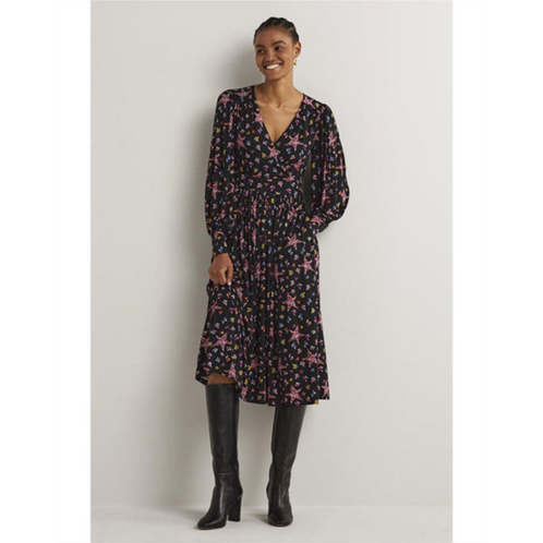 Boden fixed wrap jersey midi dress