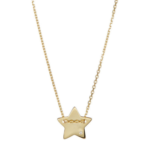 Adornia star pendant necklace with pave diamond gold