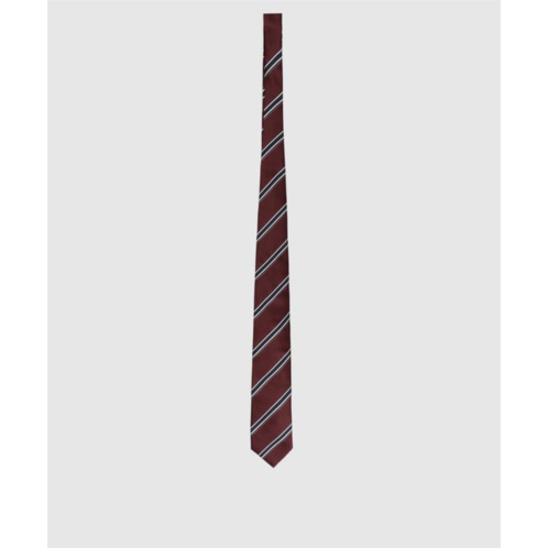 Brunello Cucinelli diagonal stripe print burgundy mens tie