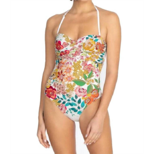 Johnny Was twist bra onepiece swimsuit in multi