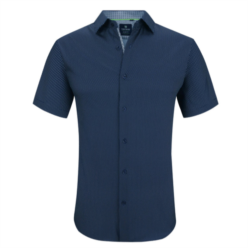 Tom Baine slim fit short sleeve performance stretch button down