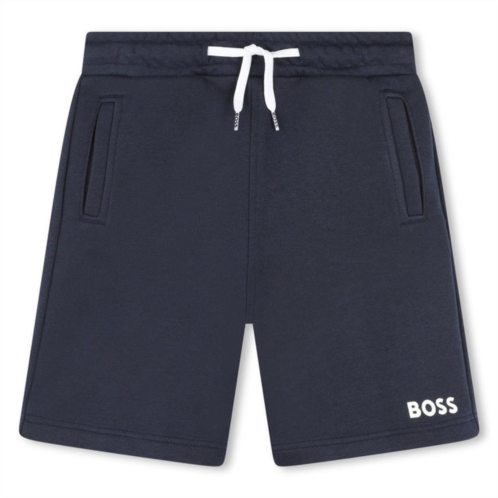 BOSS navy logo shorts