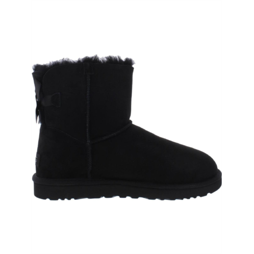 Ugg mini bailey bow ii womens suede shearling winter boots