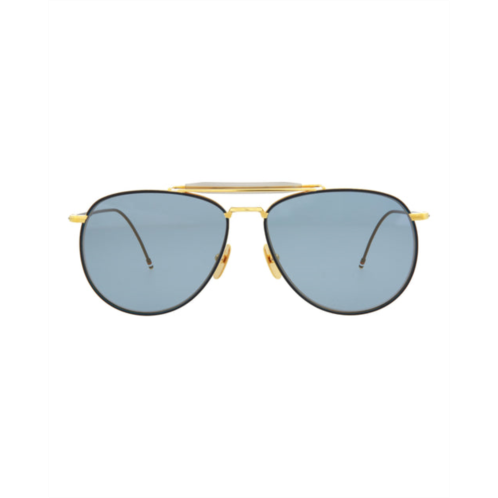 Thom Browne aviator-frame metal sunglasses