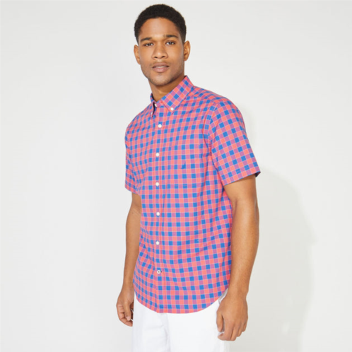 Nautica mens big & tall plaid short sleeve shirt