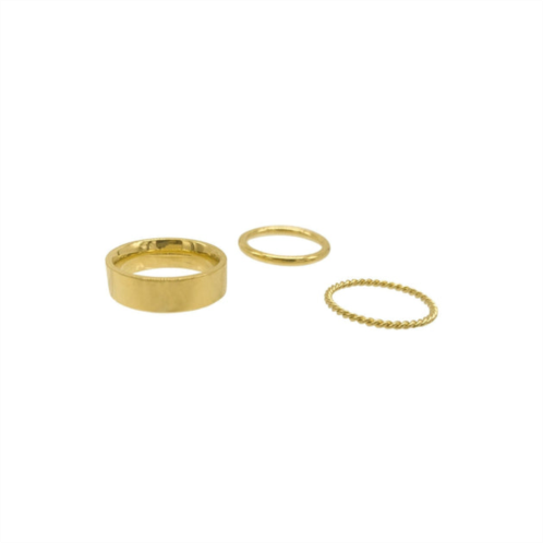 Adornia stacking band set gold