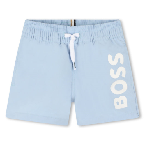 BOSS light blue logo shorts