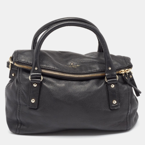 Kate Spade black leather cobble hill leslie satchel