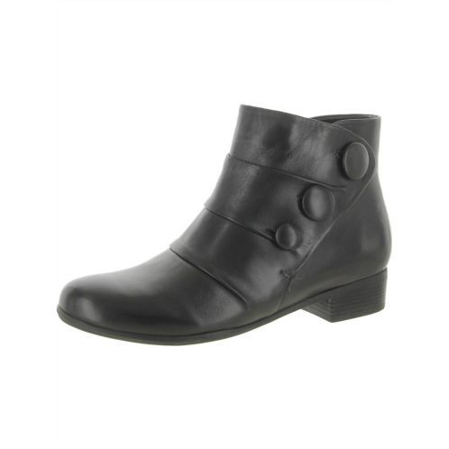 Trotters mila womens leather button ankle boots