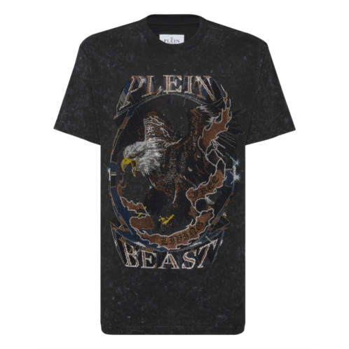 PHILIPP PLEIN t-shirt round neck ls with stones
