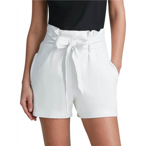 Commando womens paperbag waist coated high-waist shorts