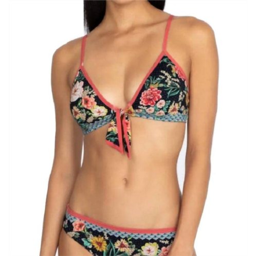 Johnny Was mia front tie bikini top in multi