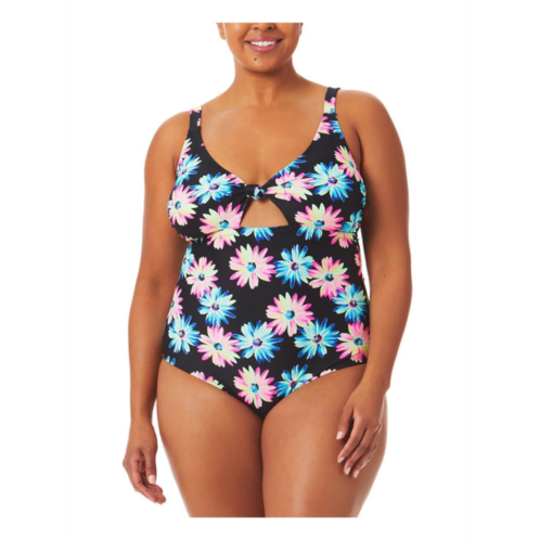 California Waves plus womens fo nylon one-piece swimsuit