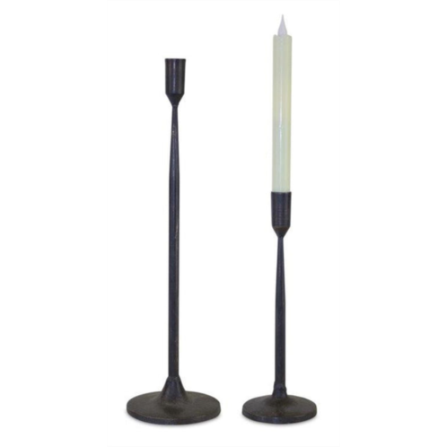 HouzBling candle holder (set of 2) 10.75h, 16.5h metal