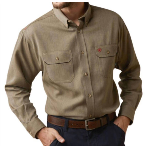 ARIAT air inherent work shirt in khaki heather