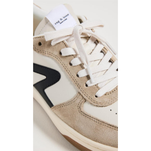 Rag & bone womens retro court sneakers, dove/sand, tan lace up