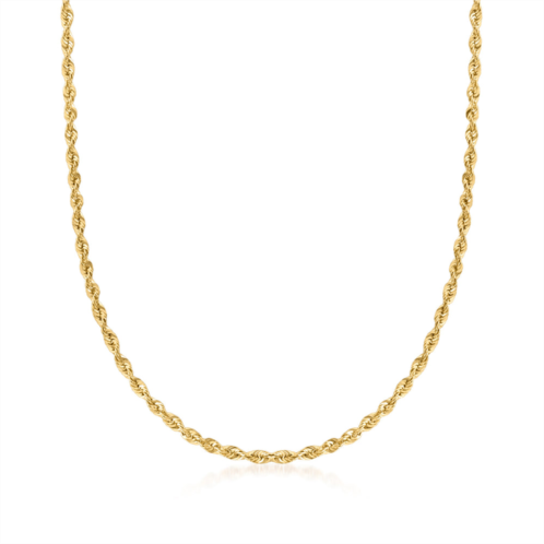 Canaria Fine Jewelry canaria 2.5mm 10kt yellow gold rope chain necklace