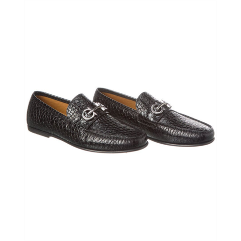 Salvatore Ferragamo ferragamo galileo croc-embossed leather loafer (authentic pre-owned)