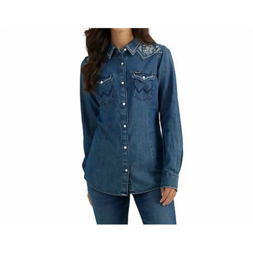 Wrangler retro punchy shirt in denim