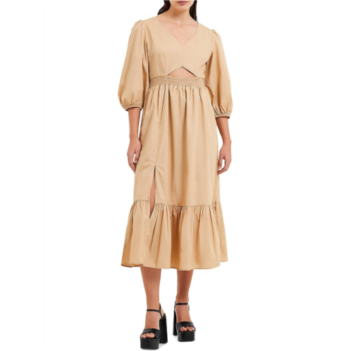 French Connection womens daytime keyhole midi dress