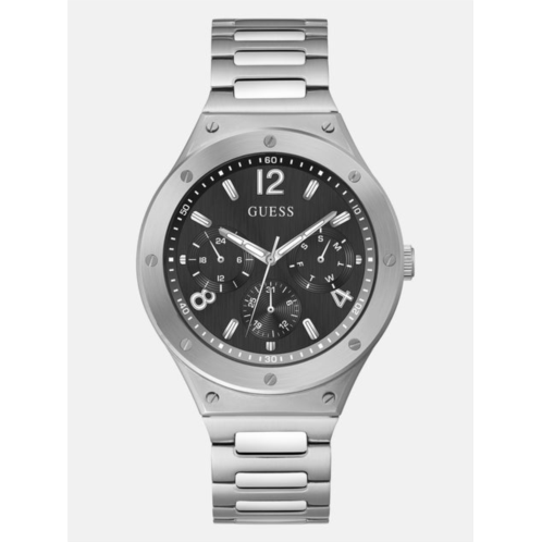 Guess Factory silver-tone and black multifunction watch