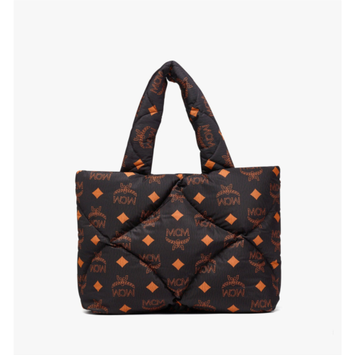 MCM muenchen quilted tote in maxi monogram nylon