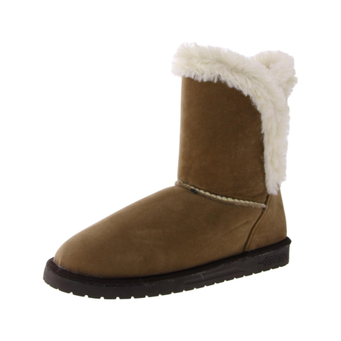 Muk Luks womens faux shearling knit winter & snow boots