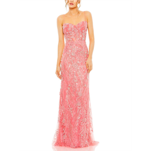 Mac Duggal womens lace embellished evening dress