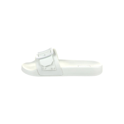 Bally jeline 6231192 womens white rubber slide sandals