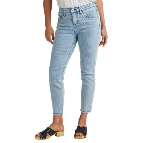 JAG cecilia mid rise skinny jean in bleached-stripe