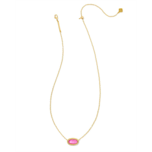 Kendra Scott elisa ridge frame short pendant necklace in gold azalea illusion