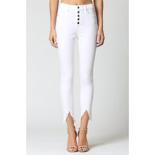 HIDDEN womens caroline high rise skinny jeans in white