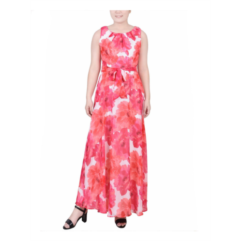 NY Collection petites womens chiffon floral maxi dress