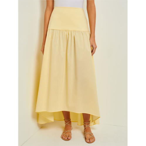 Misook maxi high-low skirt - flounce cotton